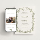 "Greenery Vine" - Wedding Website in Pistachio by Susan Moyal - Match Your Stationery