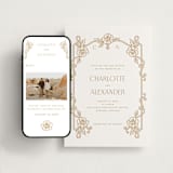 "Nouveau Peony" - Wedding Website in Faux Gold by Selima Akhter - Match Your Stationery
