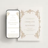 "Nouveau Peony" - Wedding Website in Faux Gold by Selima Akhter - Match Your Stationery