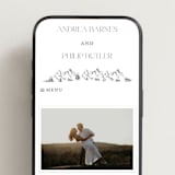 "Mountain Serenity" - Wedding Website in Graphite by Lucrecia Caporale - Mobile Layout