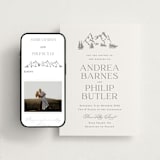 "Mountain Serenity" - Wedding Website in Graphite by Lucrecia Caporale - Match Your Stationery