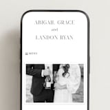 "Tallest" - Wedding Website in Soft Black by Pixel and Hank - Mobile Layout
