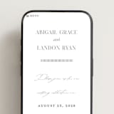 "Tallest" - Wedding Website in Soft Black by Pixel and Hank - Mobile Layout