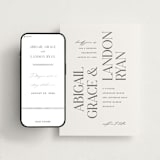 "Tallest" - Wedding Website in Soft Black by Pixel and Hank - Match Your Stationery