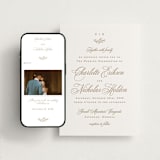 "Vineyard Script" - Wedding Website in Matte Gold by Hooray Creative - Match Your Stationery
