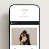 "Us" - Wedding Website in Soft Black by Nicole Walsh - Mobile Layout