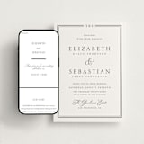 "Classic Frame" - Wedding Website in Soft Black by Nicole Walsh - Match Your Stationery