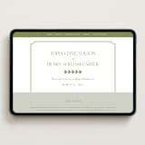 "Simply Elegant" - Wedding Website in Pistachio by Yaling Hou Suzuki - Desktop Design
