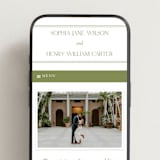 "Simply Elegant" - Wedding Website in Pistachio by Yaling Hou Suzuki - Mobile Layout