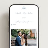 "The Chapel" - Wedding Website in Provincial Blue by Melinda Denison - Mobile Layout