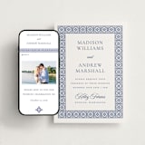 "Tiled" - Wedding Website in Lapis by Angela Garrick - Match Your Stationery