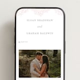 "Hydrangea Blooms" - Wedding Website in Blush by Paula Pecevich - Mobile Layout