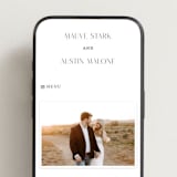 "Simple charm" - Wedding Website in Soft Black by Stacey Meacham - Mobile Layout