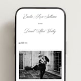 "Royal" - Wedding Website in Soft Black by Melinda Denison - Mobile Layout
