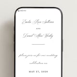 "Royal" - Wedding Website in Soft Black by Melinda Denison - Mobile Layout