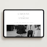 "Ambrose" - Wedding Website in Soft Black by Olivia Raufman - Desktop Design