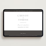 "Ambrose" - Wedding Website in Soft Black by Olivia Raufman - Desktop Design