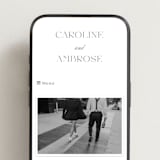 "Ambrose" - Wedding Website in Soft Black by Olivia Raufman - Mobile Layout