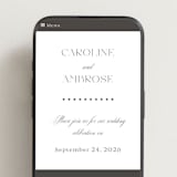"Ambrose" - Wedding Website in Soft Black by Olivia Raufman - Mobile Layout
