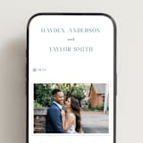 "Flowers monogram" - Wedding Website in Sky Blue by Cass Loh - Mobile Layout