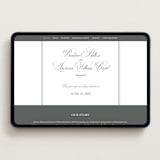 "Bradford" - Wedding Website in Pewter by Megan Davis - Desktop Design