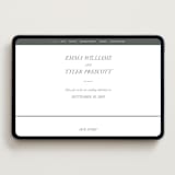 "Magnolia" - Wedding Website in Pewter by Eric Clegg - Desktop Design