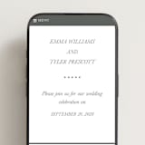 "Magnolia" - Wedding Website in Pewter by Eric Clegg - Mobile Layout