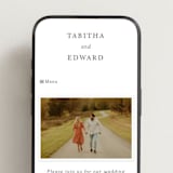 "modern classic" - Wedding Website in Soft Black by Tamara Hilje - Mobile Layout