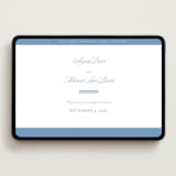 "Stately" - Wedding Website in Provincial Blue by Creo Study - Desktop Design