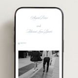 "Stately" - Wedding Website in Provincial Blue by Creo Study - Mobile Layout