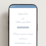 "Stately" - Wedding Website in Provincial Blue by Creo Study - Mobile Layout