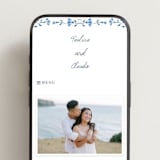 "Talavera" - Wedding Website in Lapis by Tamara Hilje - Mobile Layout