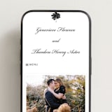 "Astor Elegance" - Wedding Website in Soft Black by Clover and Lamb - Mobile Layout