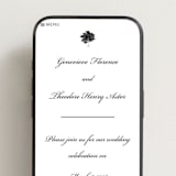 "Astor Elegance" - Wedding Website in Soft Black by Clover and Lamb - Mobile Layout