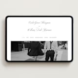 "The Day" - Wedding Website in Soft Black by mo kelley - Desktop Design