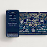 "Ornate Deco" - Wedding Website in Gold by GeekInk Design - Match Your Stationery