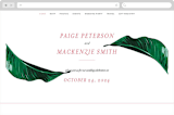 "Mod Palm" - Wedding Website in Pearl by Erin Hodges - Desktop Design
