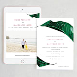 "Mod Palm" - Wedding Website in Pearl by Erin Hodges - Match Your Stationery