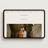 "Etched Frame" - Wedding Website in Eggshell by Robert and Stella - Desktop Design