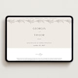 "Etched Frame" - Wedding Website in Eggshell by Robert and Stella - Desktop Design