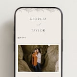 "Etched Frame" - Wedding Website in Eggshell by Robert and Stella - Mobile Layout