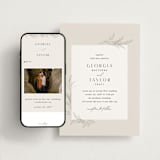 "Etched Frame" - Wedding Website in Eggshell by Robert and Stella - Match Your Stationery