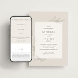 "Etched Frame" - Wedding Website in Eggshell by Robert and Stella - Match Your Stationery