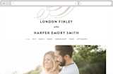 "Twirl Monogram B" - Wedding Website in Blush by Ariel Rutland - Desktop Design