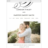 "Twirl Monogram B" - Wedding Website in Blush by Ariel Rutland - Guest Management