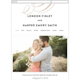 "Twirl Monogram B" - Wedding Website in Blush by Ariel Rutland - Mobile Layout