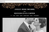 "Grand Natura" - Wedding Website in Noir by GeekInk Design - Desktop Design