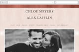 "Dust" - Wedding Website in Sienna by Carrie ONeal - Desktop Design