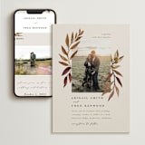 "botanical portrait" - Wedding Website in LeatherLeather by Kate Ahn - Match Your Stationery