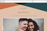 "Bold Geometric" - Wedding Website in Terracotta by Morgan Kendall - Desktop Design
